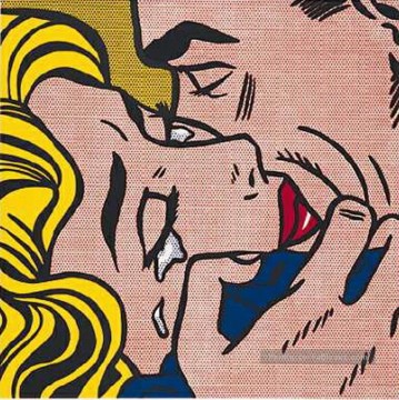 ロイ・リキテンスタイン Painting - ロイ・リキテンスタインにキス